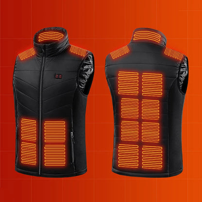 Heated Vest Graphene Heating Zones USB-Powered Adjustable Heat