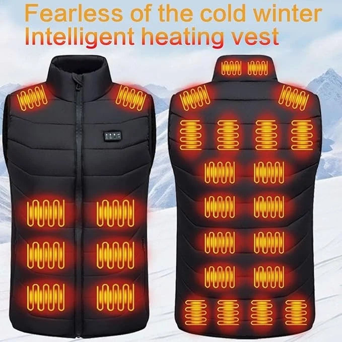 Heated Vest USB Rechargeable Multi-Zone Heating 4 Settings