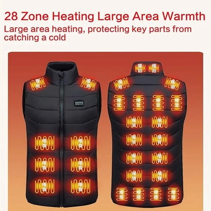Heated Vest USB Rechargeable Multi-Zone Heating 4 Settings