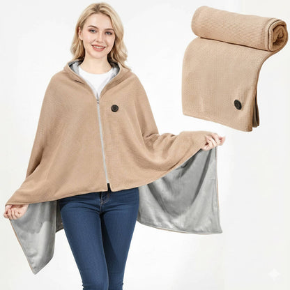 Heated Wrap Blanket USB-C Powered Zippered 8-Zone Heating
