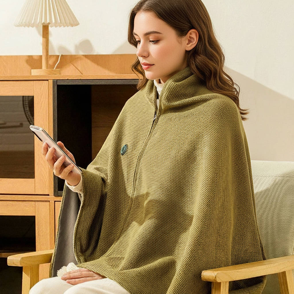 Heated Wrap Blanket USB-C Powered Zippered 8-Zone Heating