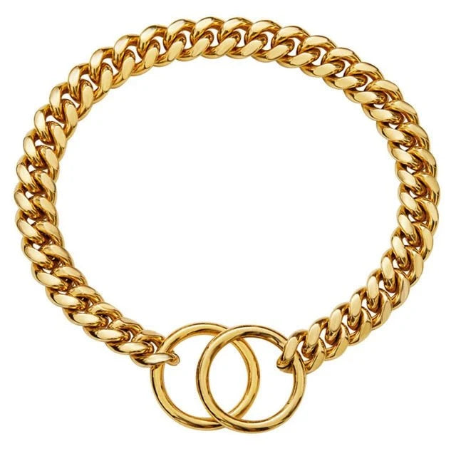 Heavy-Duty Dog Collar Chain Featuring Robust Link Construction for Every Breed