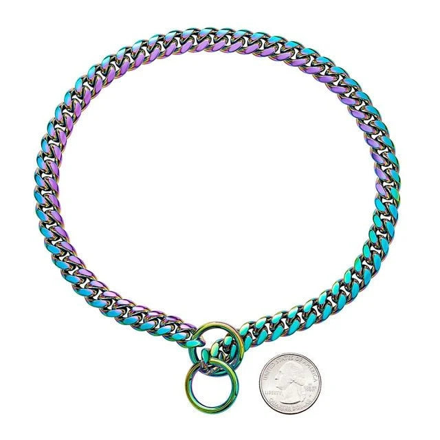 Heavy-Duty Dog Collar Chain Featuring Robust Link Construction for Every Breed