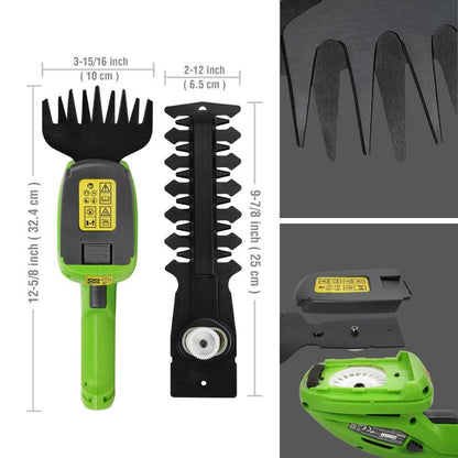 Hedge & Grass Trimmer Cordless 2-in-1 Interchangeable Blades