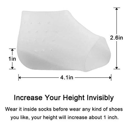 Height-Increasing Insoles Silicone Cushioned Non-Slip