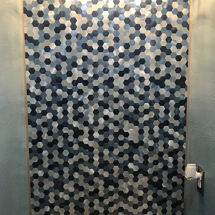 Hexagon Peel and Stick Metal Mosaic Tiles for Contemporary Decor