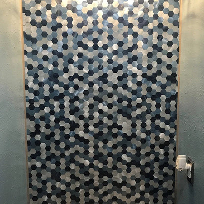 Hexagon Peel and Stick Metal Mosaic Tiles for Contemporary Decor