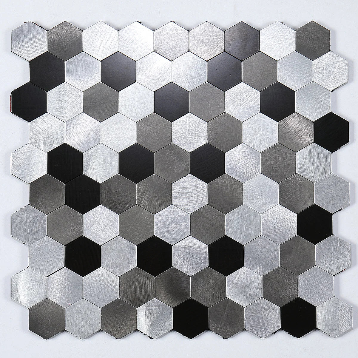 Hexagon Peel and Stick Metal Mosaic Tiles for Contemporary Decor