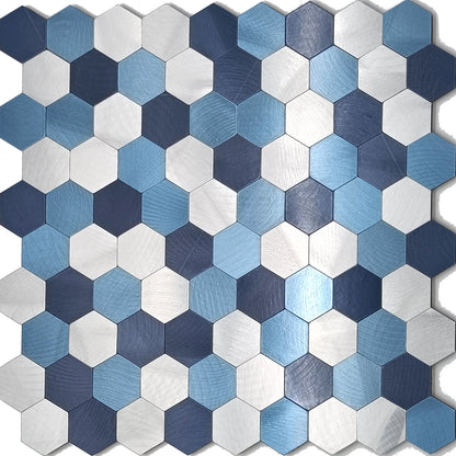Hexagon Peel and Stick Metal Mosaic Tiles for Contemporary Decor