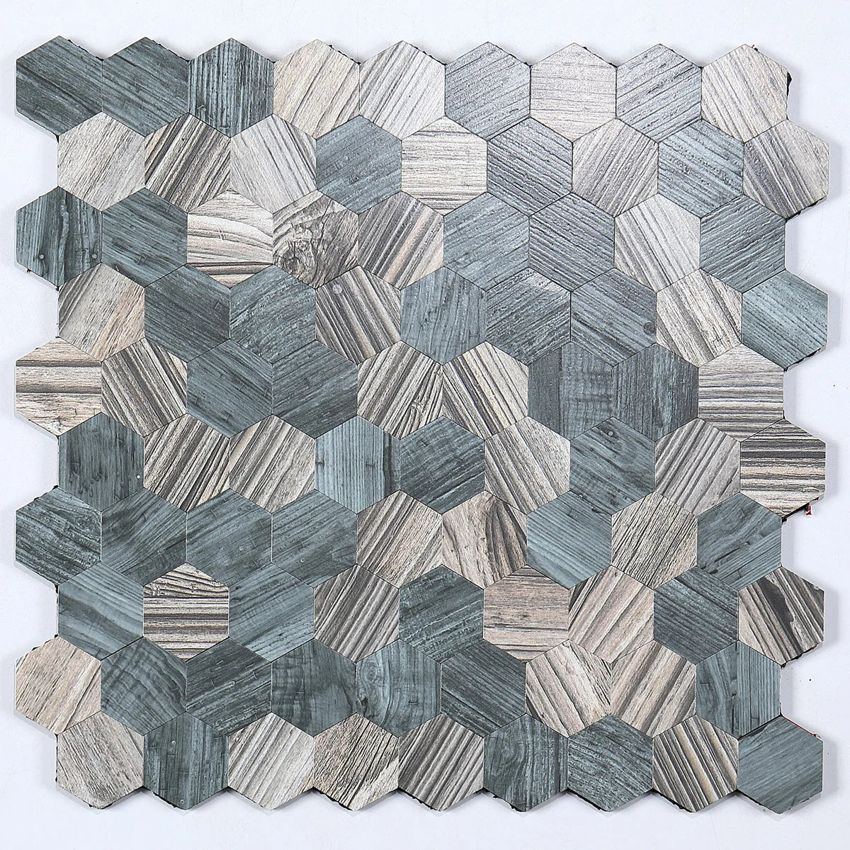 Hexagon Peel and Stick Metal Mosaic Tiles for Contemporary Decor