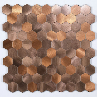 Hexagon Peel and Stick Metal Mosaic Tiles for Contemporary Decor