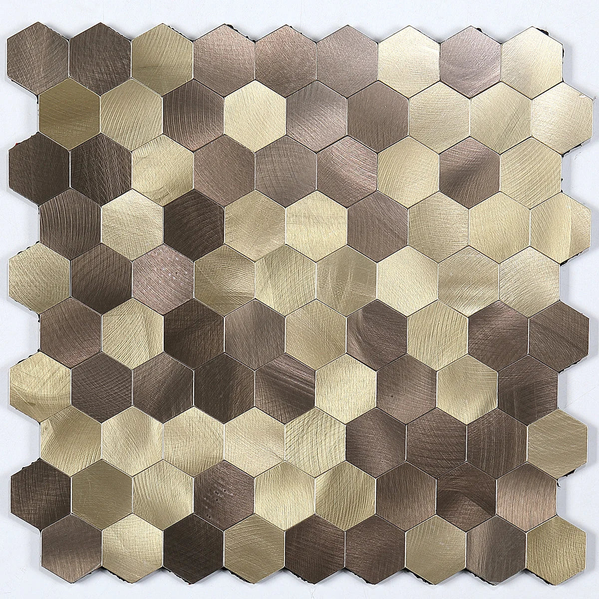 Hexagon Peel and Stick Metal Mosaic Tiles for Contemporary Decor