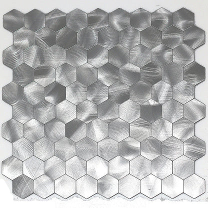 Hexagon Peel and Stick Metal Mosaic Tiles for Contemporary Decor