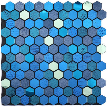 Hexagon Peel and Stick Metal Mosaic Tiles for Contemporary Decor