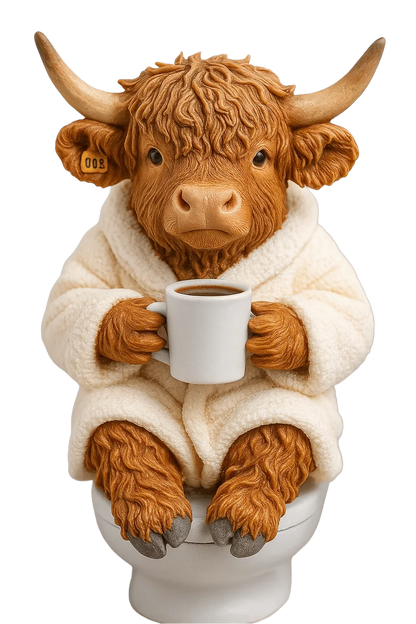 Highland Cow Advent Calendar 24 Resin Figurines Numbered Compartments