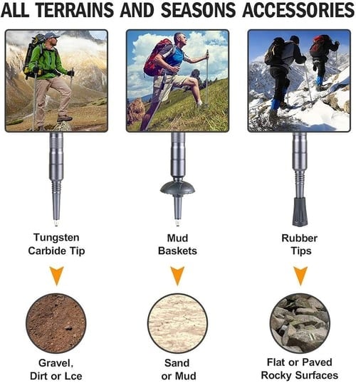 Hiking Pole Aluminum Adjustable Integrated Survival Kit
