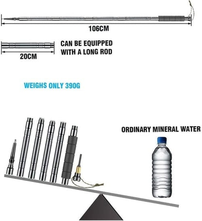 Hiking Pole Aluminum Adjustable Integrated Survival Kit