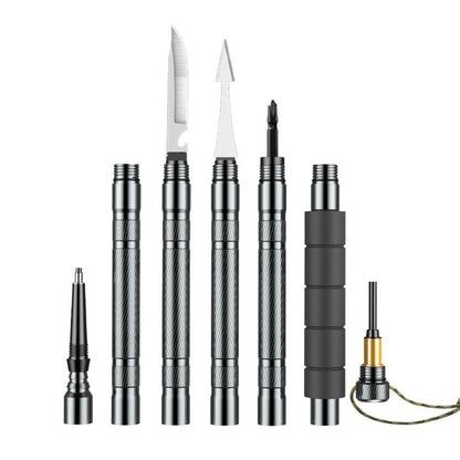 Hiking Pole Aluminum Adjustable Integrated Survival Kit