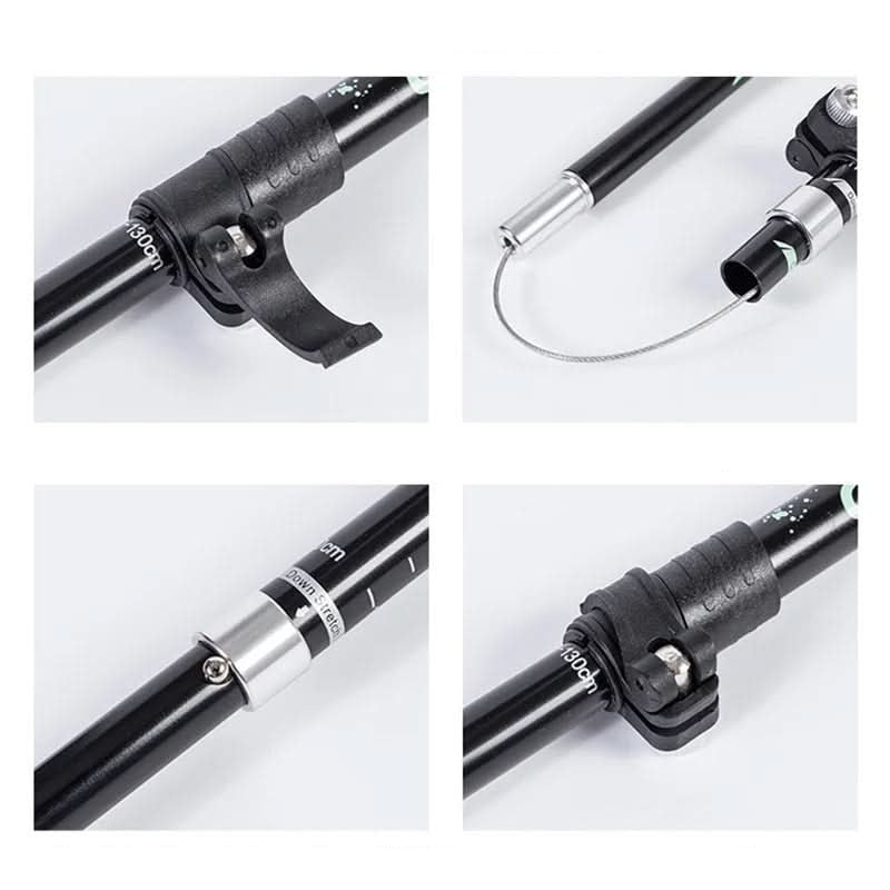 Hiking Poles Telescopic Aluminum Ultralight EVA Grip & Tungsten Tip
