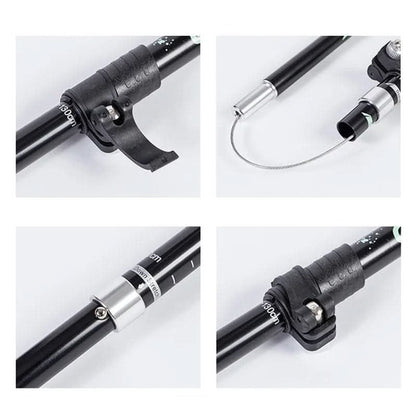 Hiking Poles Telescopic Aluminum Ultralight EVA Grip & Tungsten Tip