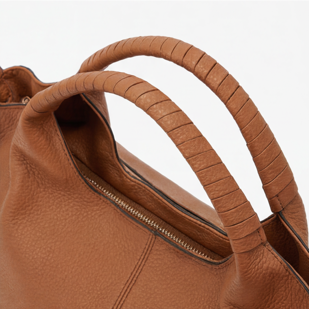 Hobo Bag Soft Faux Leather Detachable Strap Five Compartments