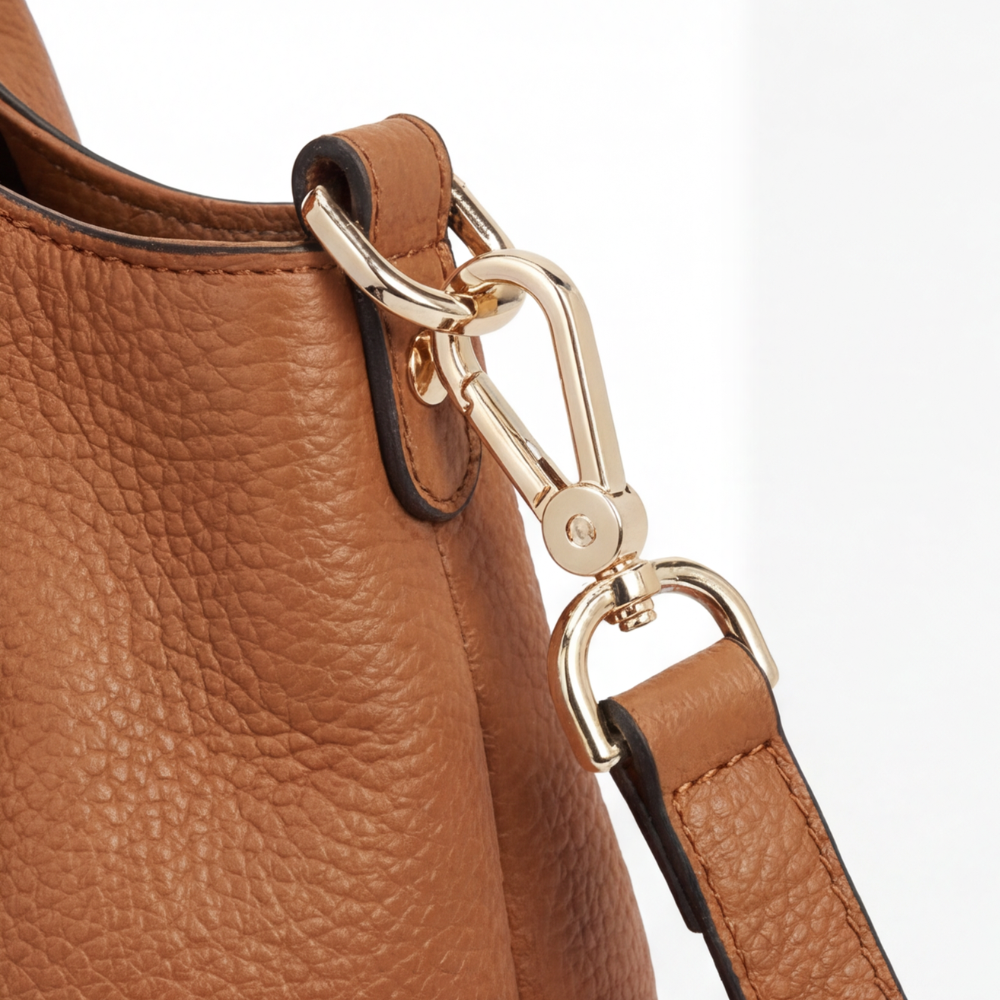 Hobo Bag Soft Faux Leather Detachable Strap Five Compartments
