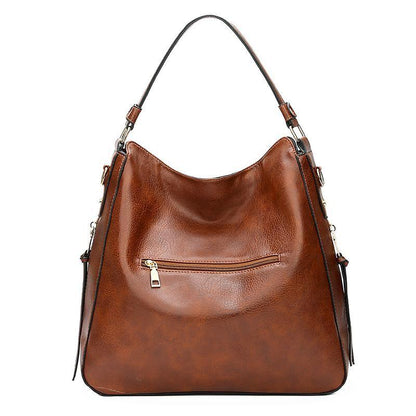 Hobo Handbag Leather Hidden Anti-Theft Pocket Matching Pouch Included