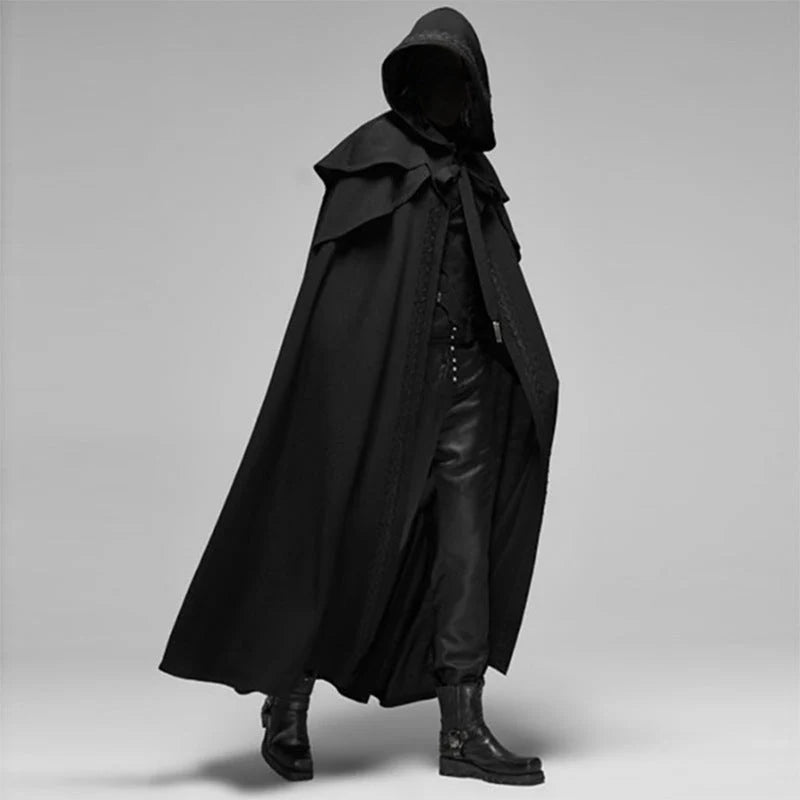 Hooded Cloak Cotton-Polyester Blend Gothic Style S–5XL