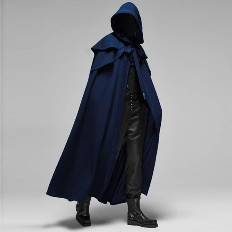 Hooded Cloak Cotton-Polyester Blend Gothic Style S–5XL