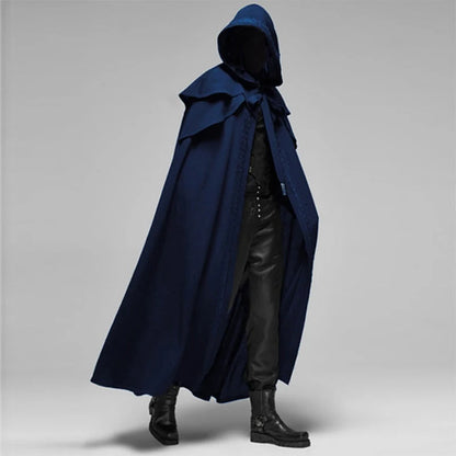 Hooded Cloak Cotton-Polyester Blend Gothic Style S–5XL