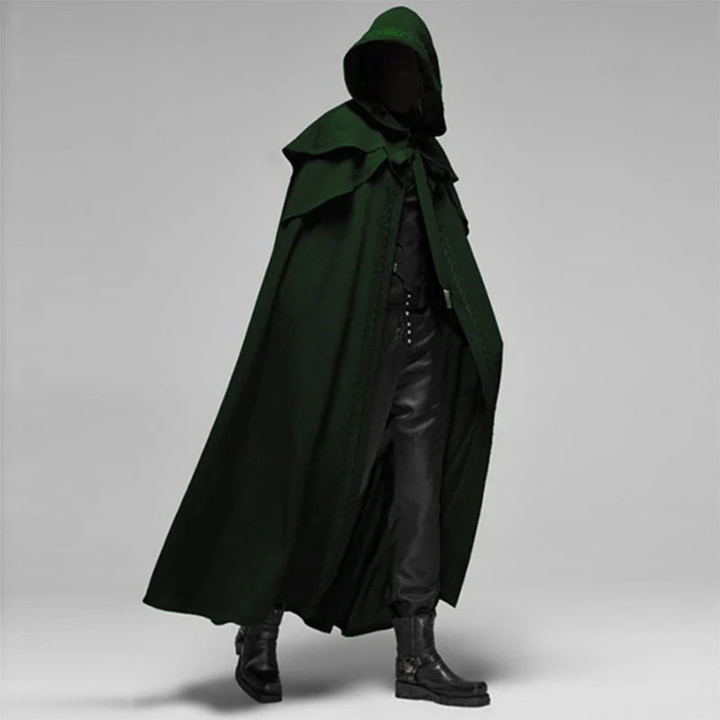 Hooded Cloak Cotton-Polyester Blend Gothic Style S–5XL