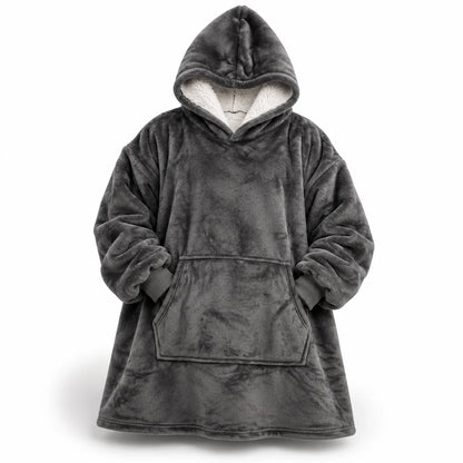 Hoodie Blanket Oversized Sherpa Fleece Front Pocket