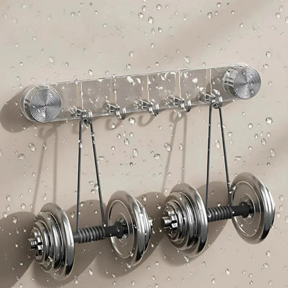 Hook Rack Suction Mount Rotating 5 Hooks