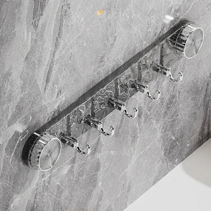 Hook Rack Suction Mount Rotating 5 Hooks