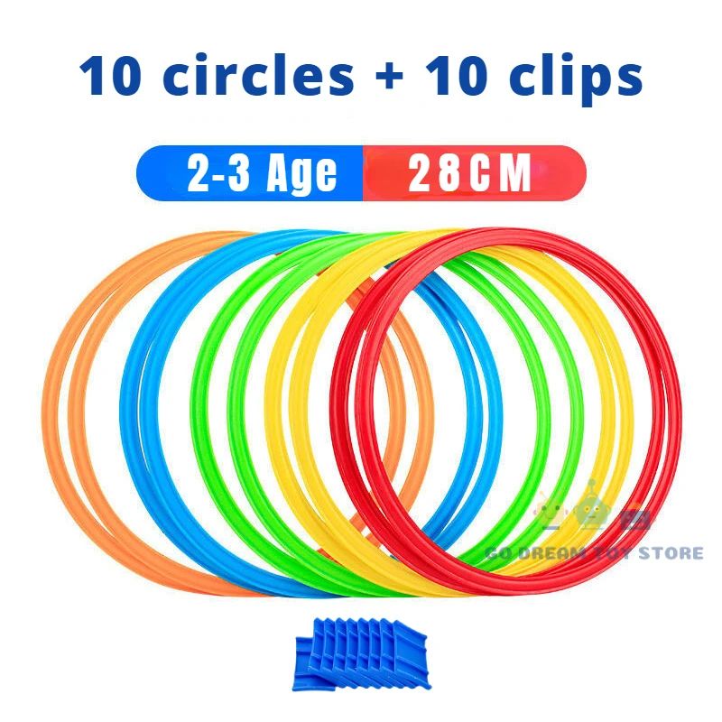 Hopping Ring Set 10-Piece Multicolor With Clips