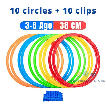 Hopping Ring Set 10-Piece Multicolor With Clips