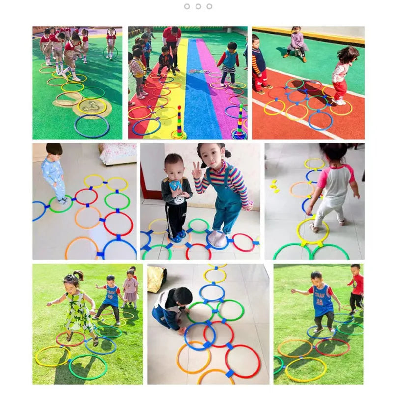 Hopping Ring Set 10-Piece Multicolor With Clips