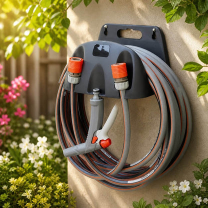 Hose Holder Wall-Mounted Space-Saving ABS Plastic