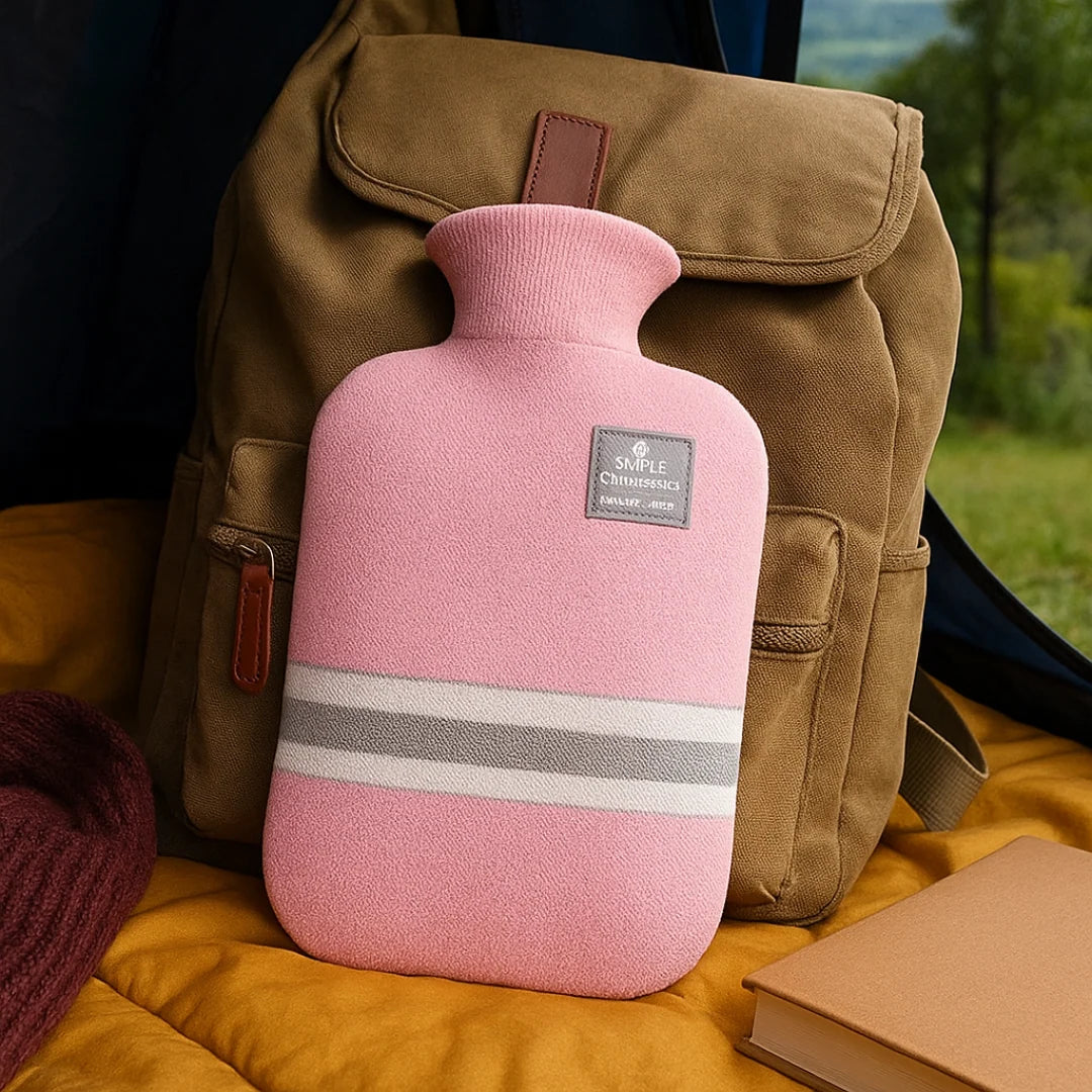 Hot Water Bottle Knitted Cover 1 L 8-Hour Warmth