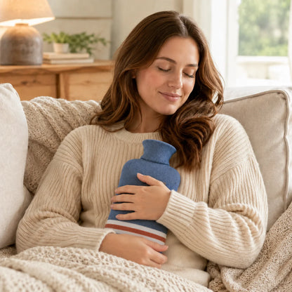 Hot Water Bottle Knitted Cover 1 L 8-Hour Warmth