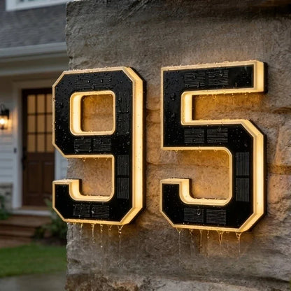 House Number Solar Powered LED Backlit Weatherproof