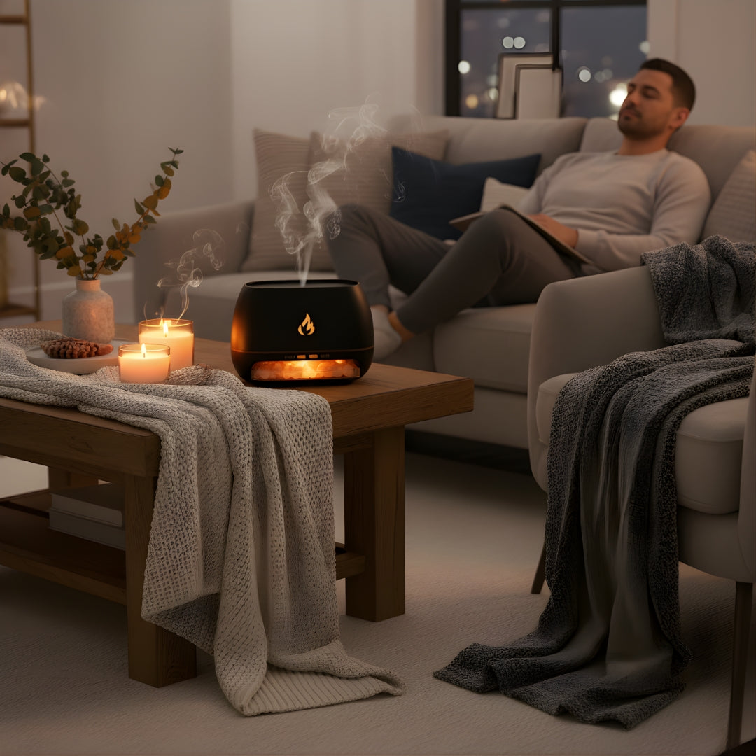 Humidifier Himalayan Salt Silent Ultrasonic Mist Warm LED