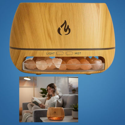Humidifier Himalayan Salt Silent Ultrasonic Mist Warm LED
