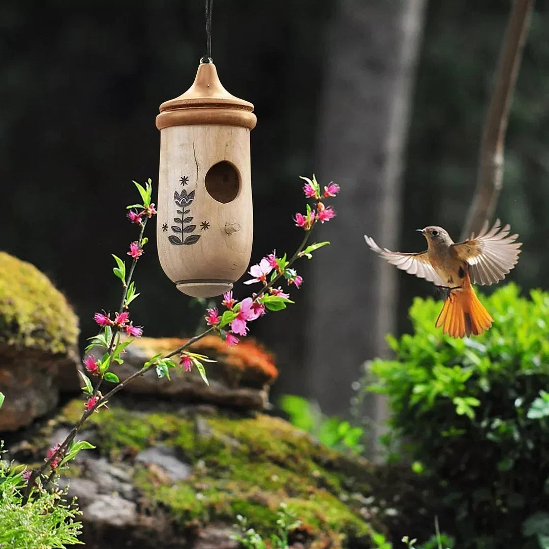 Hummingbird Nesting House Weather-Resistant Resin Compact Design