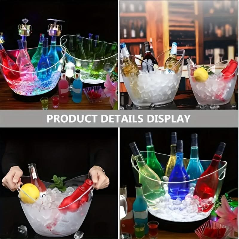 Ice Bucket Clear Polycarbonate Lightweight & Durable