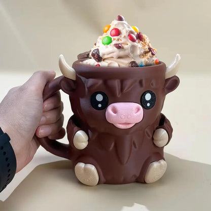 Ice Cream Cup Holder Silicone Insulated Spoon Slots