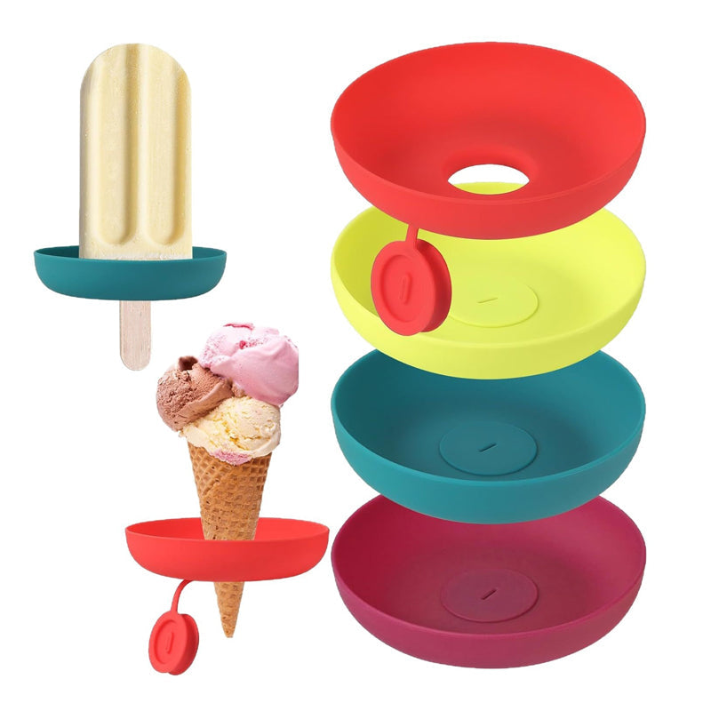 Ice Cream & Ice Pop Holder Drip Guard Silicone
