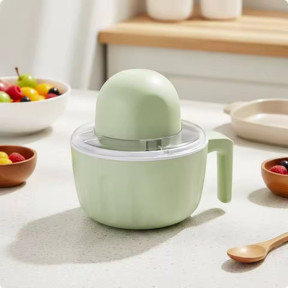 Ice Cream Maker Automatic Stirring Stainless Steel Compact
