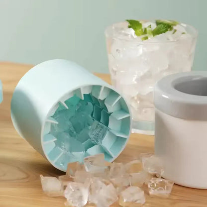 Ice Cube Tray Flexible Food-Grade Silicone Press-To-Release Lid Included
