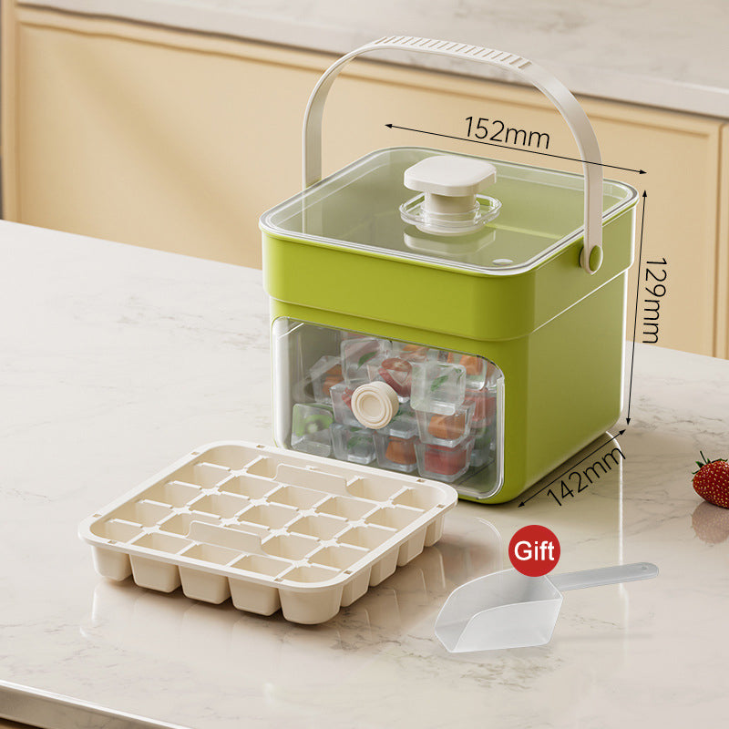 Ice Cube Tray One-Press Release Leak-Proof Lid